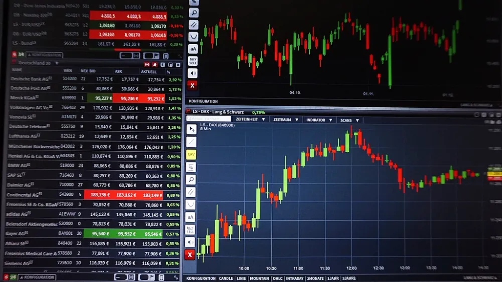 A crypto price chart and trading screen on an exchange