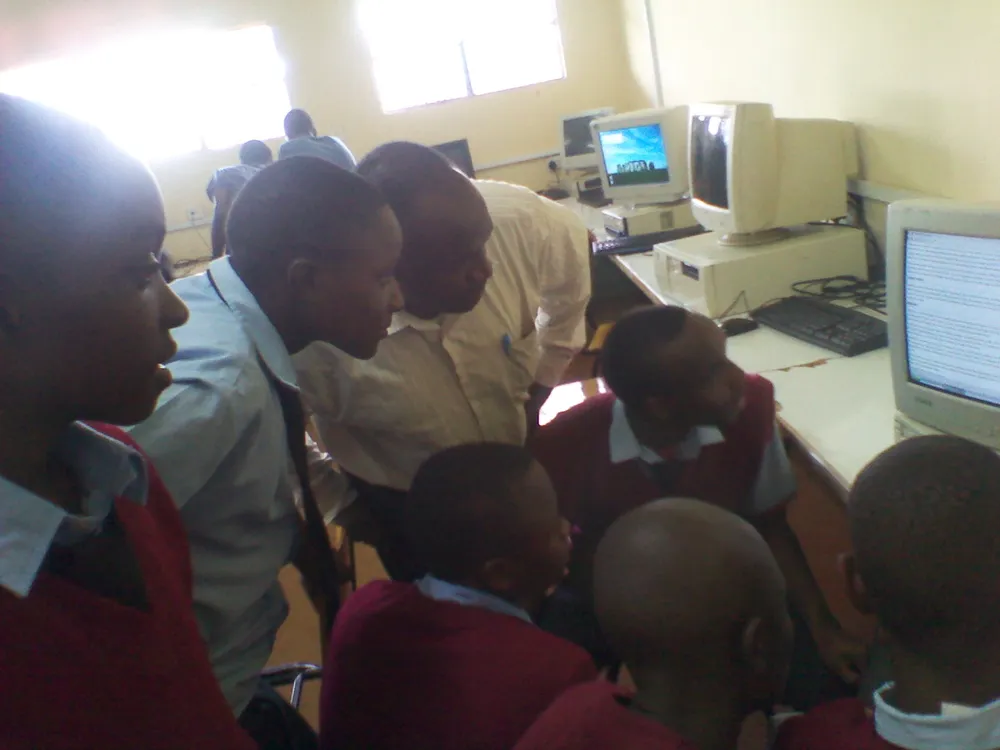 Kenyan schoolchildren in a classroom