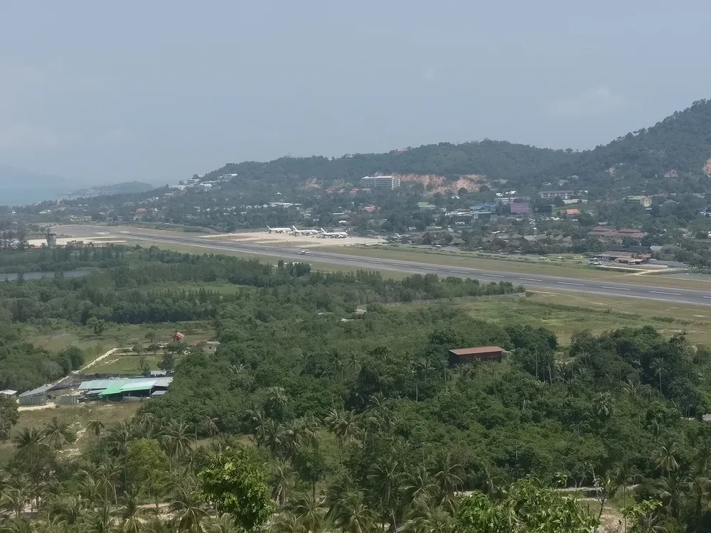 Samui International Airport, designed to blend with the island's tropical setting