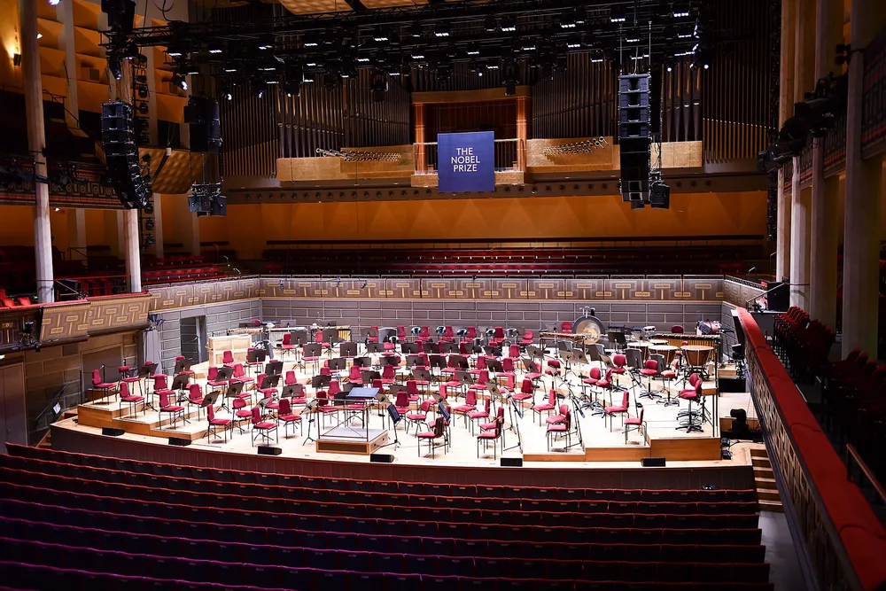 The Stockholm Concert Hall, where the Nobel Prize ceremonies are held