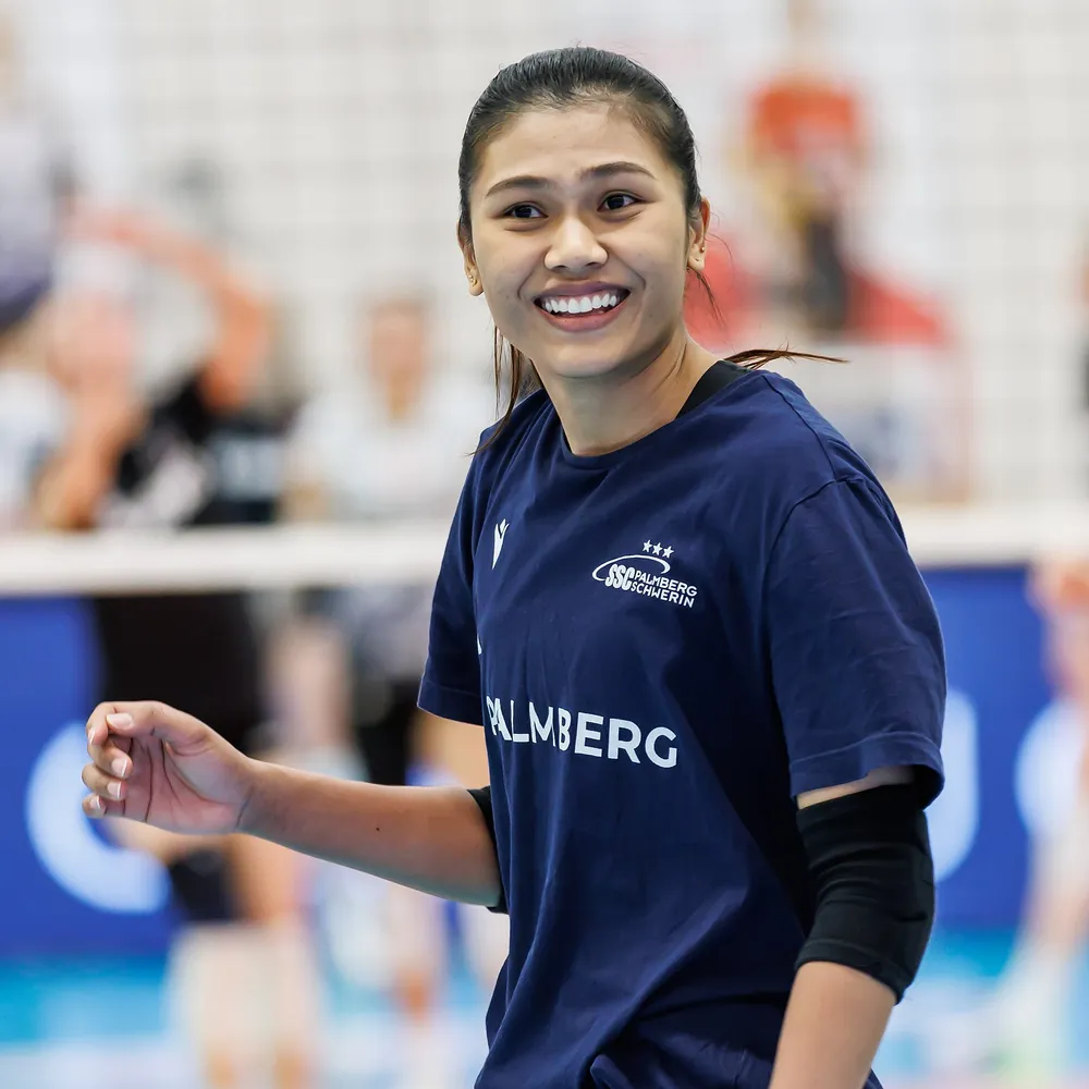 Pimpichaya "Beem" Kokram, Thailand's outside hitter, playing for German club SSC Palmberg Schwerin